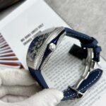 Franck Muller V45 Blue Dial Replica Watch Rubber Strap ABF Factory 45mm - Image 4