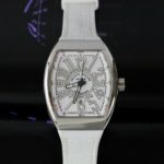 Franck Muller V45 Replica Watches White Rubber Strap Automatic Movement ABF Factory 45mm