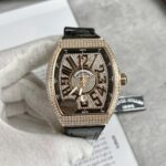 Franck Muller Vanguard V45 Replica Watch With Full RoseGold Diamonds ABF 45mm
