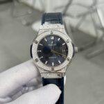 Hublot Replica 11 Watch With Full Diamond Case Blue HB Factory 38mm