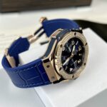 Hublot Replica Watch Big Bang Chronograph King Gold Blue Dial 44mm - Image 3