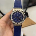 Hublot Big Bang Men-s Replica Watch Blue With Diamond Bezel 44mm