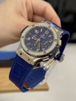Hublot Big Bang Men-s Replica Watch Blue With Diamond Bezel 44mm - Image 3