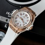 Hublot Big Bang One Click King Gold Replica Watches White Rubber Strap 39mm - Image 2