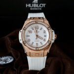 Hublot Big Bang One Click King Gold Replica Watches White Rubber Strap 39mm - Image 3