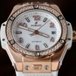 Hublot Big Bang One Click King Gold Replica Watches White Rubber Strap 39mm - Image 5
