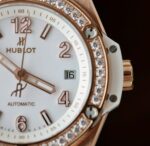Hublot Big Bang One Click King Gold Replica Watches White Rubber Strap 39mm - Image 6