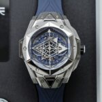Hublot Big Bang Sang Bleu II Blue Fake Watch Rubber Strap 45mm - Image 2
