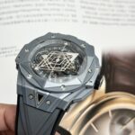 Hublot Best Replica Watch Big Bang Sang Bleu II Gray Ceramic BBF 45mm - Image 5