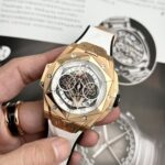 Hublot Best Replica Watch Big Bang Sang Bleu II King Gold White Dial BBF 45mm