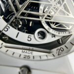 Hublot Big Bang Sang Bleu II Replica Watch White Ceramic Rubber Strap 45mm - Image 3