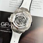 Hublot Replica Watches Big Bang Sang Bleu II Titanium White Dial BBF 45mm - Image 2