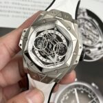 Hublot Replica Watches Big Bang Sang Bleu II Titanium White Dial BBF 45mm - Image 3