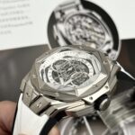 Hublot Replica Watches Big Bang Sang Bleu II Titanium White Dial BBF 45mm - Image 6