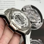 Hublot Replica Watches Big Bang Sang Bleu II Titanium White Dial BBF 45mm - Image 7