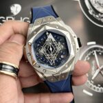 Hublot Replica Watch Big Bang Sang Bleu II Titanium Blue Dial BBF 45mm