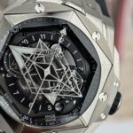 Hublot Replica Watch Big Bang Sang Bleu II Titanium Black Dial BBF 45mm - Image 7