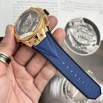 Hublot Replica Watch Big Bang Sang Bleu II King Gold Blue Dial BBF 45mm - Image 7