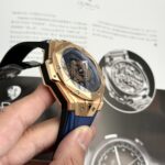 Hublot Replica Watch Big Bang Sang Bleu II King Gold Blue Dial BBF 45mm - Image 6