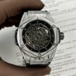 Hublot Big Bang Sang Bleu Replica Watch With Diamonds 45mm - Image 2