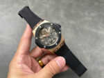 Hublot Big Bang Tourbillon Skeleton Dial Best Replica Watches Fabric Strap 45mm