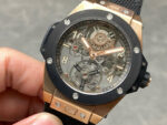 Hublot Big Bang Tourbillon Skeleton Dial Best Replica Watches Fabric Strap 45mm - Image 3