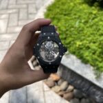 Hublot Big Bang Tourbillon Replica Watch Ceramic Black Rubber Strap JB Factory 45mm - Image 2