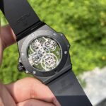 Hublot Big Bang Tourbillon Replica Watch Ceramic Black Rubber Strap JB Factory 45mm - Image 5