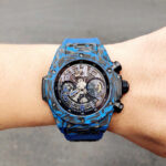 Hublot Big Bang Unico Blue Carbon Replica Watches Best Quality Fabric Strap 45mm - Image 8