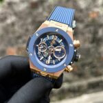 Hublot Replica Watch Big Bang Unico King Gold Blue Ceramic Benzel 44mm - Image 3