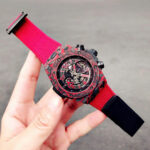 Hublot Big Bang Unico Red Carbon Replica Watches Best Quality Fabric Strap 45mm - Image 2