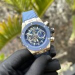 Hublot Replica Watch Big Bang Unico Titanium Blue Dial Rubber Strap 44mm - Image 2