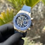 Hublot Replica Watch Big Bang Unico Titanium Blue Dial Rubber Strap 44mm - Image 3