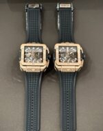 Hublot Big Bang Square Replica Watch Rose Gold Rubber Strap BBF 42mm