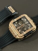 Hublot Big Bang Square Replica Watch Rose Gold Rubber Strap BBF 42mm - Image 5
