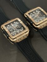 Hublot Big Bang Square Replica Watch Rose Gold Rubber Strap BBF 42mm - Image 2