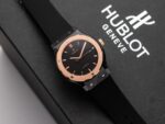 Hublot Replica Watch Ceramic Demi Rose Rubber Strap 42mm