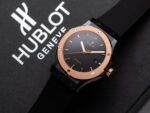 Hublot Replica Watch Ceramic Demi Rose Rubber Strap 42mm - Image 2