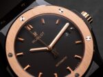 Hublot Replica Watch Ceramic Demi Rose Rubber Strap 42mm - Image 4