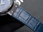 Hublot Classic Fusion Ceramic Blue Dial Replica Watch Leather Strap GS Factory 42mm - Image 5