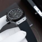 Hublot Classic Fusion Ceramic Replica Watch Carbon Dial Rubber Strap 42mm - Image 3