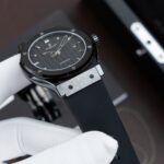 Hublot Classic Fusion Ceramic Replica Watch Carbon Dial Rubber Strap 42mm - Image 4