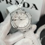 Hublot Replica  Watch Full Moissanite Diamond White HB Factory 38mm - Image 4