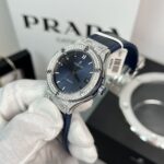 Hublot Classic Fusion Replica Watch Moissanite Diamond Blue 38mm - Image 2