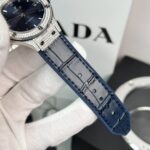 Hublot Classic Fusion Replica Watch Moissanite Diamond Blue 38mm - Image 4