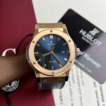 Hublot Replica Watch Classic Fusion King Gold Blue Dial JJF Factory 42mm
