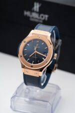 Hublot Classic Fusion King Gold Blue Replica Watch JJF Factory 38mm