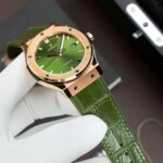 Hublot Classic Fusion King Gold Replica Watch Green Dial Movement SW300 Swiss Made 42mm - Image 4