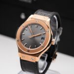 Hublot Classic Fusion King Gold Gray Dial Replica Watch JJF Factory 38mm