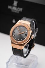 Hublot Classic Fusion King Gold Gray Dial Replica Watch JJF Factory 38mm